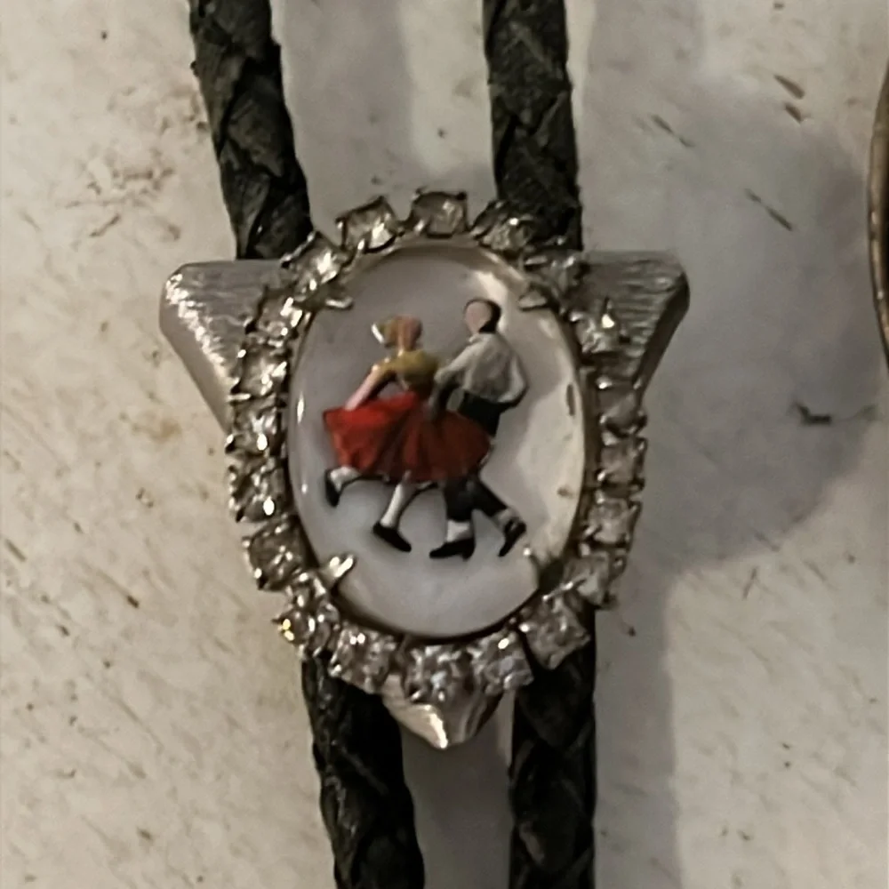 Lot 2 Vintage Cowboy Bolo ties Western